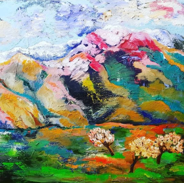 Mandelblüte im Kaukasus